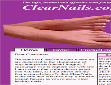 Tablet Screenshot of clearnails.com